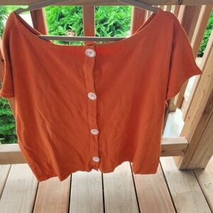 Big Bud Press Crop Tunic with Button Up Back